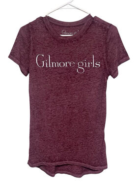 Gilmore Girls Warner Bros T-Shirt Women’s Small Maroon Y2K Graphic Burnout Tee